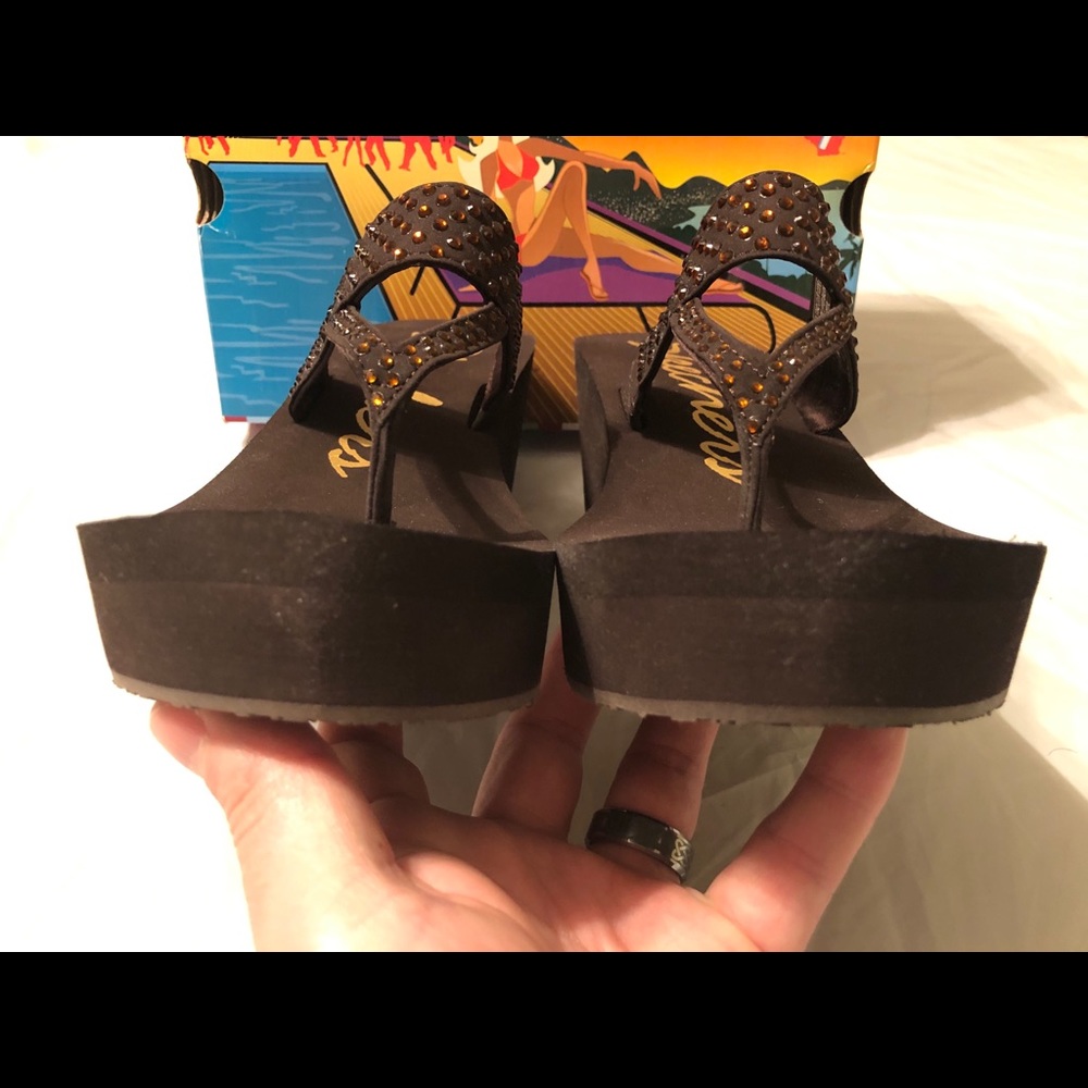 BrandNew Skechers Pin Up Cali Wedge Bling Sandals - Picture 12 of 16